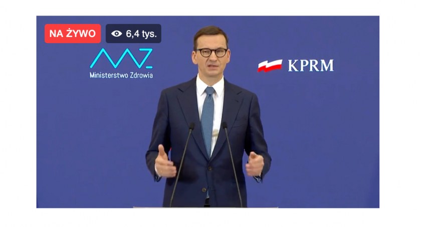 Zrzut ekranu z konferencji na żywo