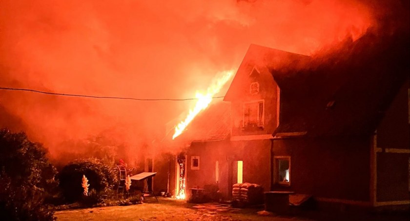 Zdjęcie : pożar w Strużnicy 
