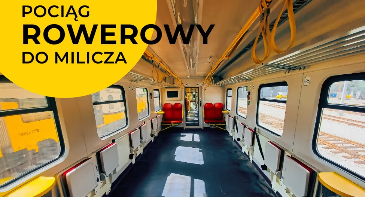 Komunikacja, Pociąg rowerowy Milicza - zdjęcie, fotografia