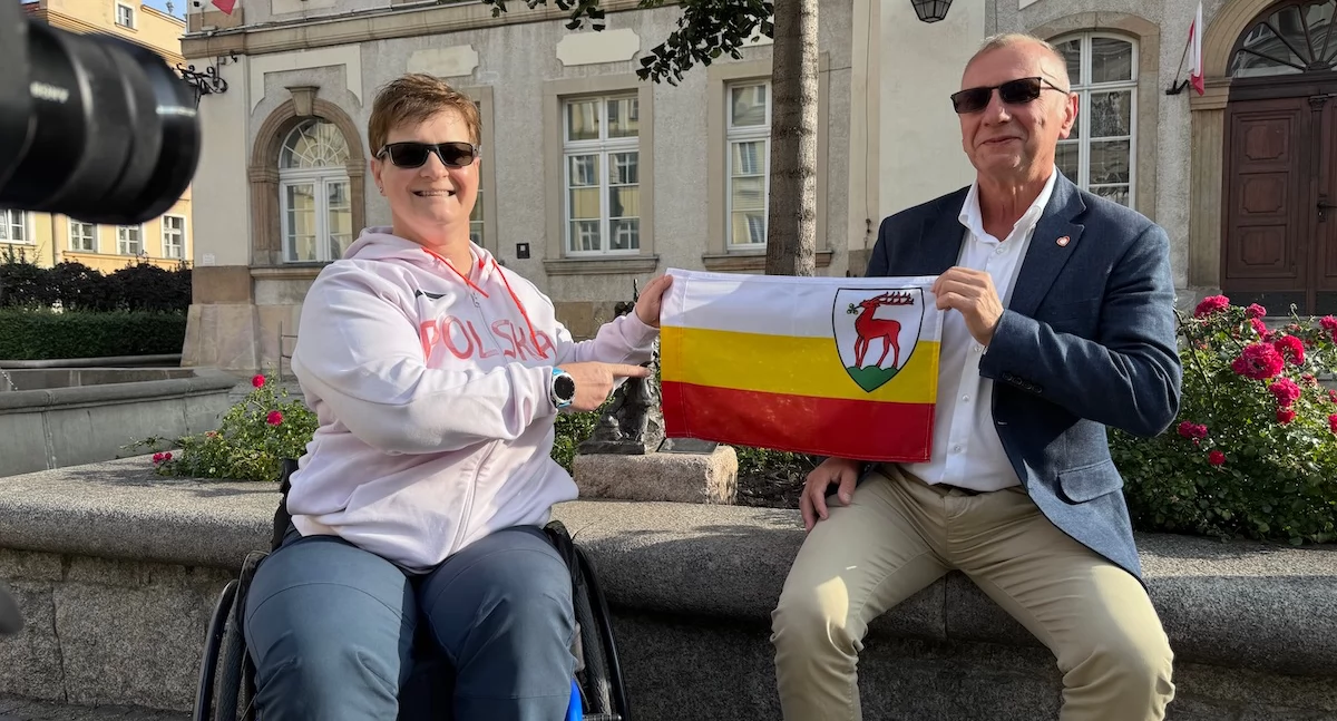 Ludzie, Lucyna Kornobys przed wyjazdem olimpiadę - zdjęcie, fotografia