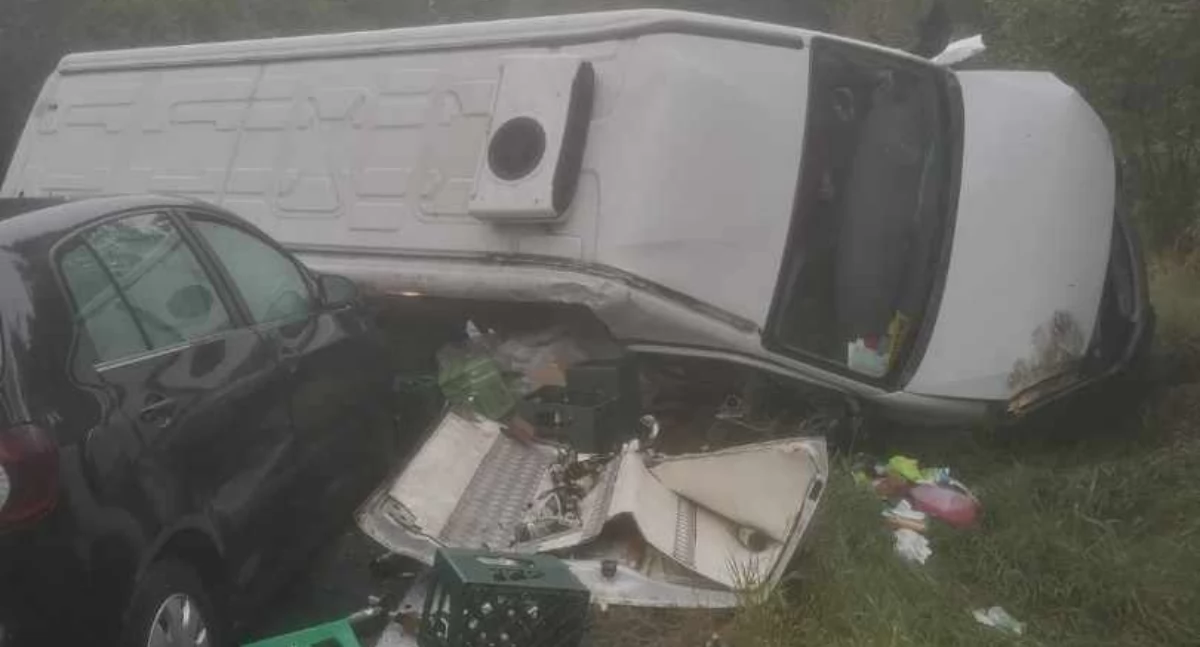 Wypadki drogowe, Groźny wypadek Radoniowie Zderzyły samochody - zdjęcie, fotografia
