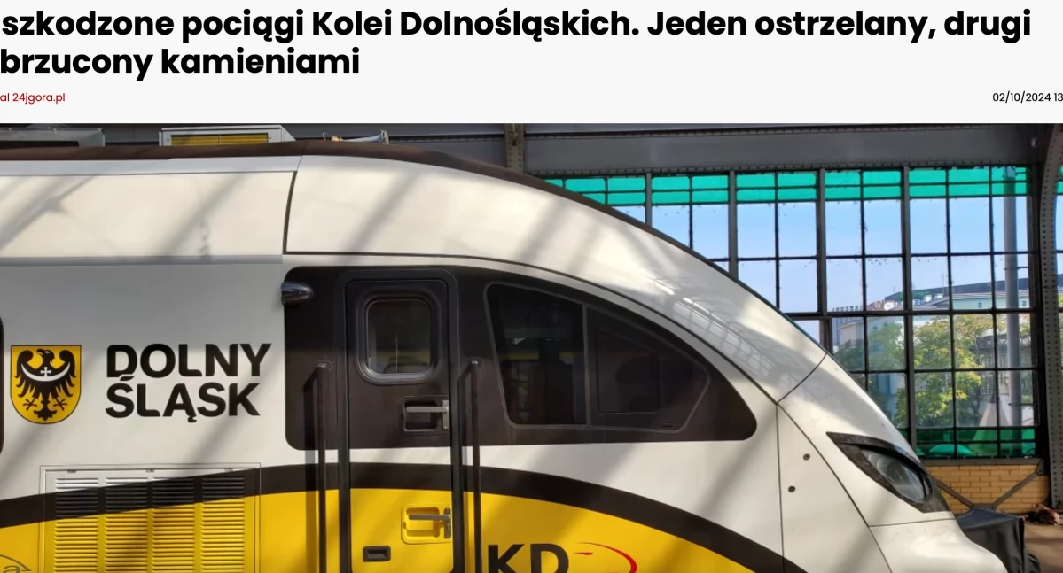Ważne komunikaty, Nagroda pomoc ujęciu sprawców zniszczenia pociągów - zdjęcie, fotografia