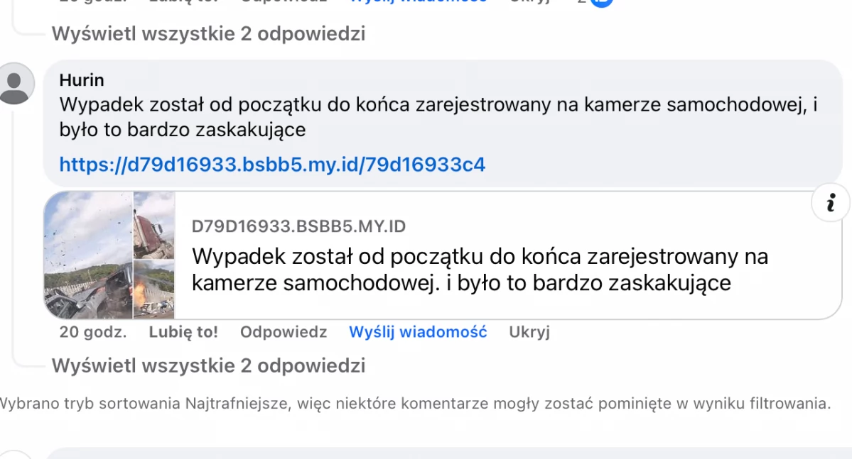 Ważne komunikaty, Wypadek nagrany kamerką samochodową klikajcie linki! - zdjęcie, fotografia