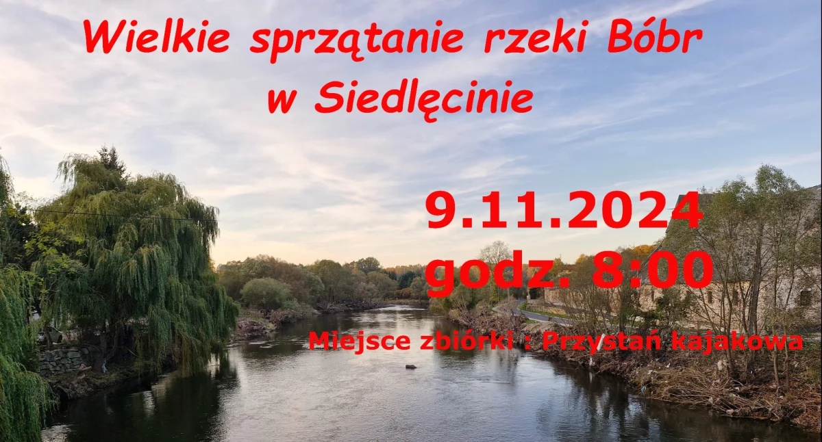 Ważne komunikaty, Wielkie sprzątanie rzeki Bóbr ognisko kiełbaskami koniec - zdjęcie, fotografia