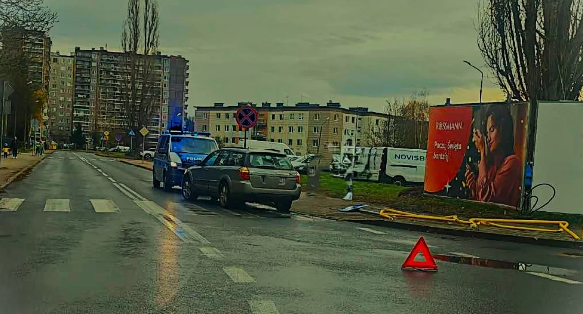 Wypadki drogowe, Staranował barierki Kiepury - zdjęcie, fotografia