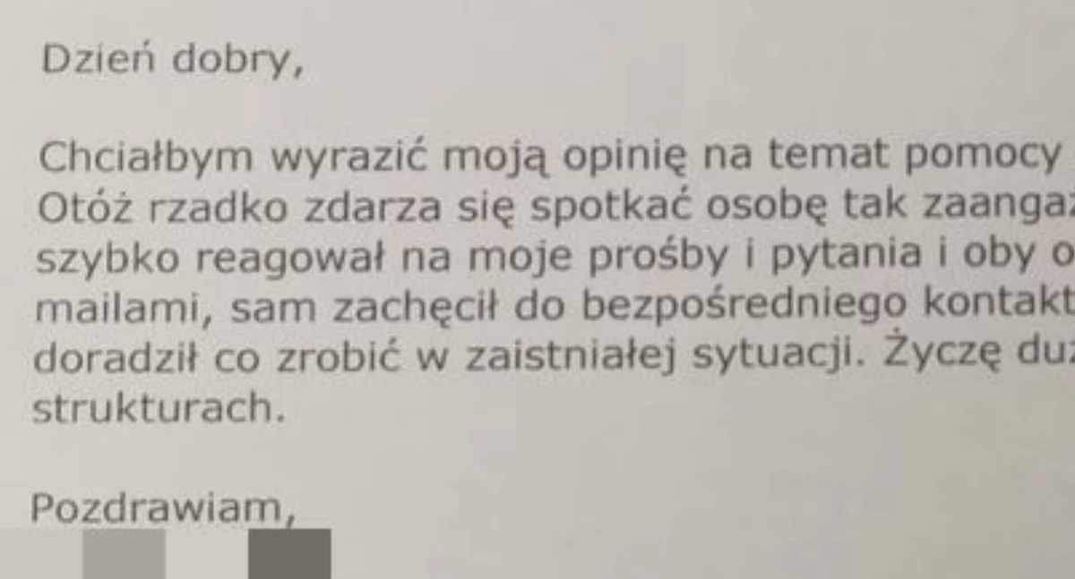 Ważne komunikaty, Mieszkaniec wdzięczny zaangażowanemu swoją pracę policjantowi - zdjęcie, fotografia