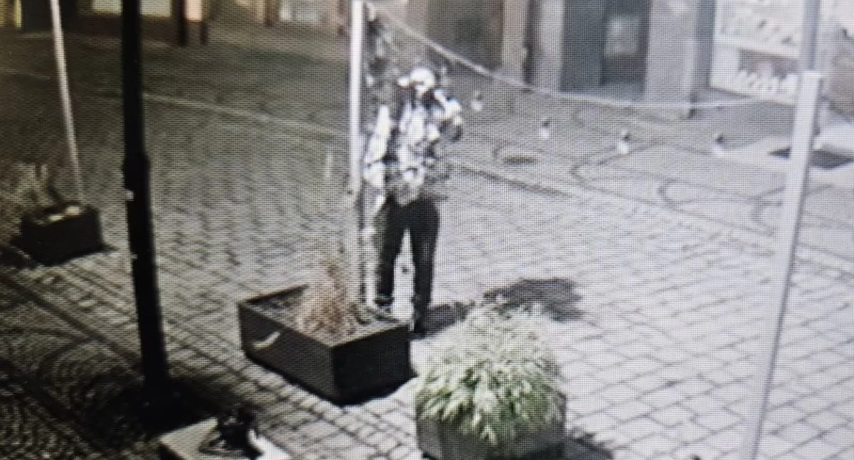 Kradzież, latek ukradł lampki ozdobne restauracji centrum Jeleniej Góry - zdjęcie, fotografia