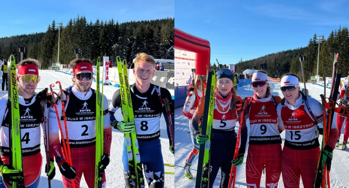 24jgora, Mistrzostwa Polski Biathlonie Polanie Jakuszyckiej Celczyńska Guńka górą biegach startu wspólnego - zdjęcie, fotografia