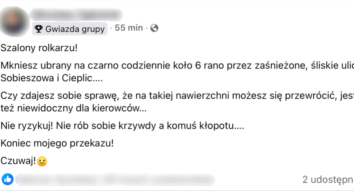 Absurdy, Szalony rolkarz Cieplicach - zdjęcie, fotografia
