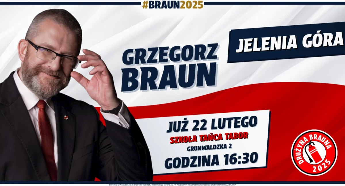 Ważne komunikaty, Grzegorz Braun Jeleniej Górze Spotkaj kandydatem Prezydenta - zdjęcie, fotografia