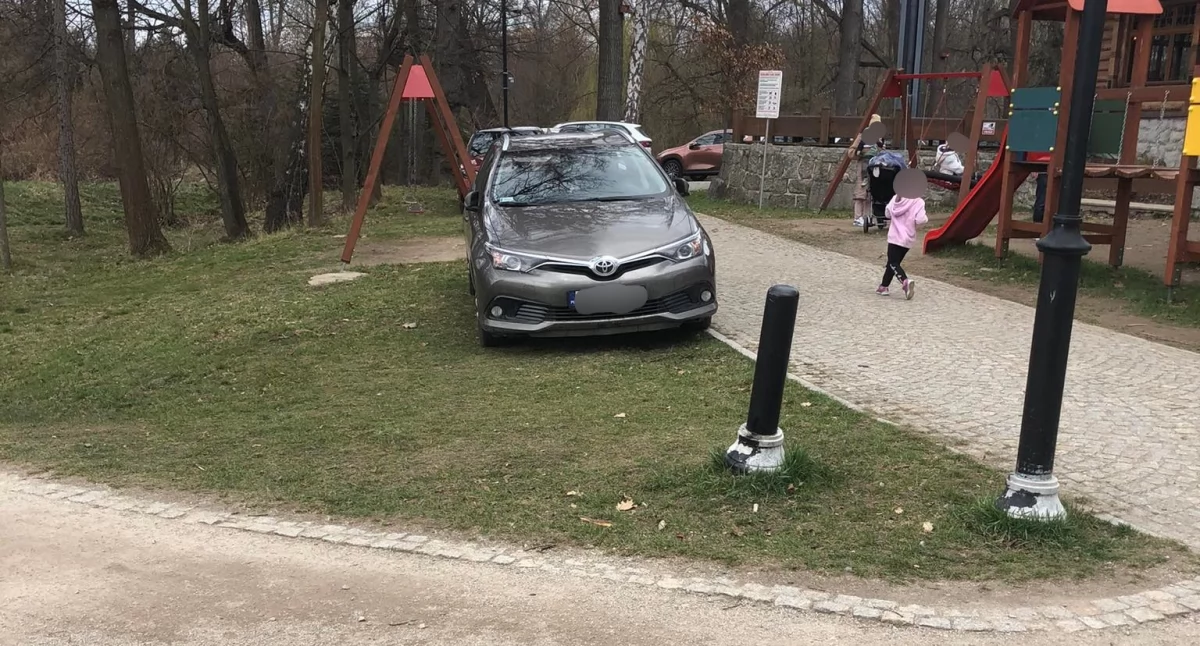 Absurdy, Parking samym Parku Norweskim - zdjęcie, fotografia