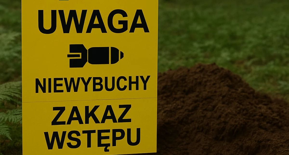 Bezpieczeństwo, Zakaz wstępu rejonie Sowieckich Dołów ziemią wciąż śmierć - zdjęcie, fotografia
