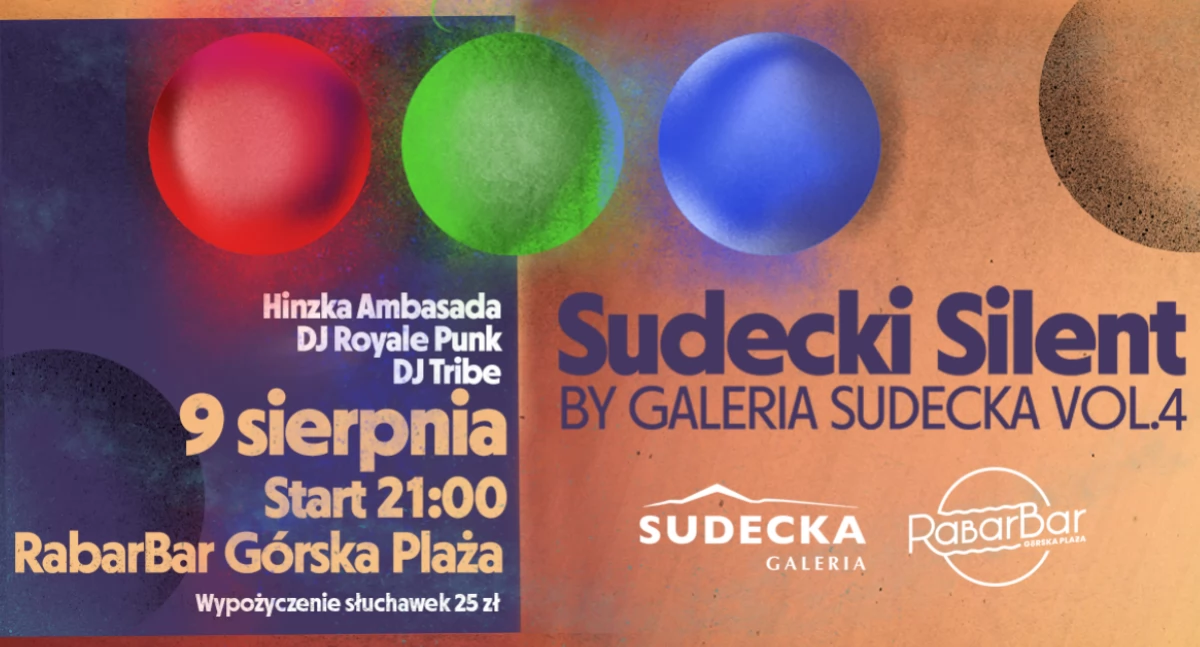 Wydarzenia, Silent Disco Górskiej Plaży Rabarbar Szklarskiej Porębie - zdjęcie, fotografia