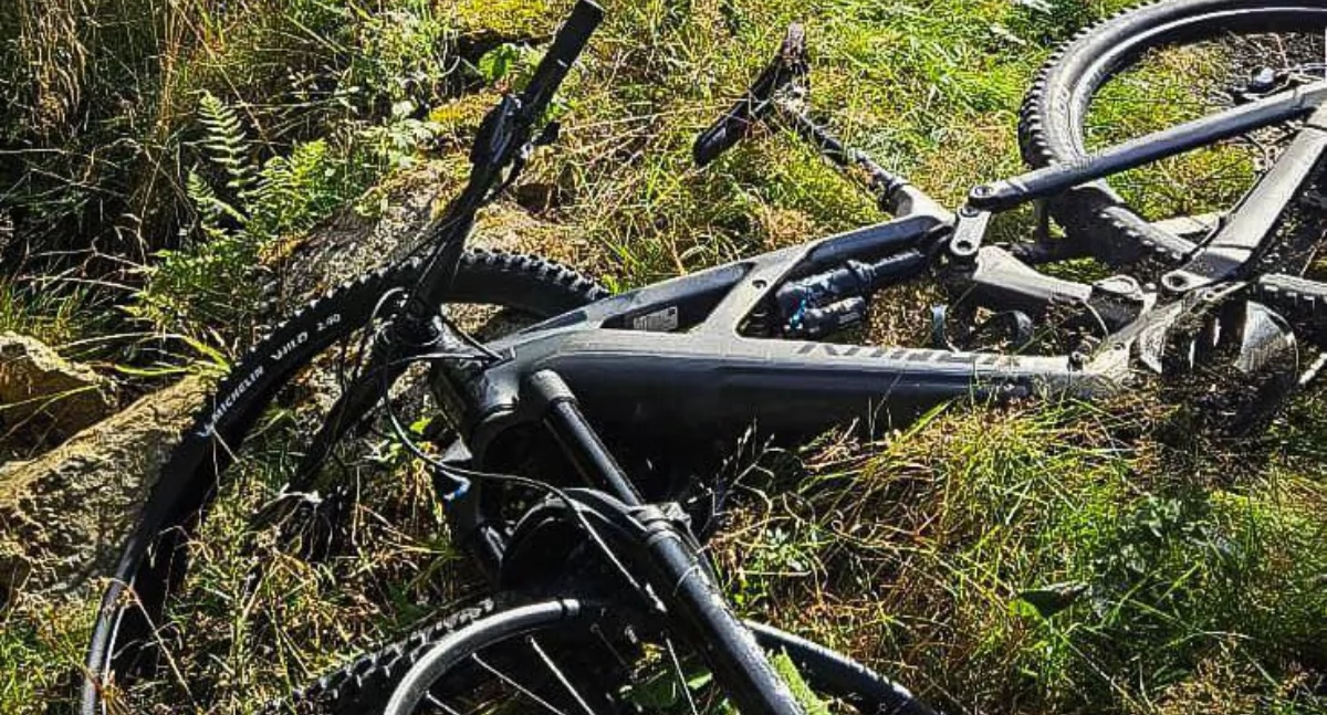 Wypadki drogowe, Wypadek rowerzysty Katordze - zdjęcie, fotografia