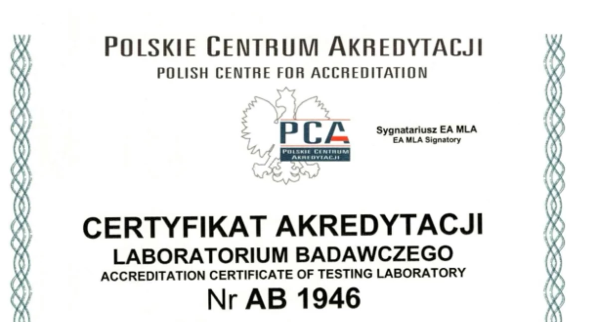Ważne komunikaty, Laboratorium badawcze Wodnika akredytacją - zdjęcie, fotografia