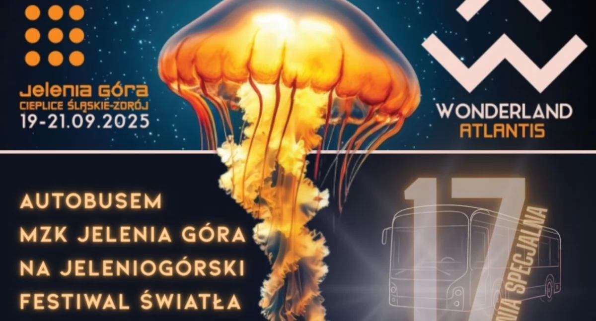 Komunikacja, Specjalna linia autobusowa Jeleniogórski Festiwal Światła - zdjęcie, fotografia