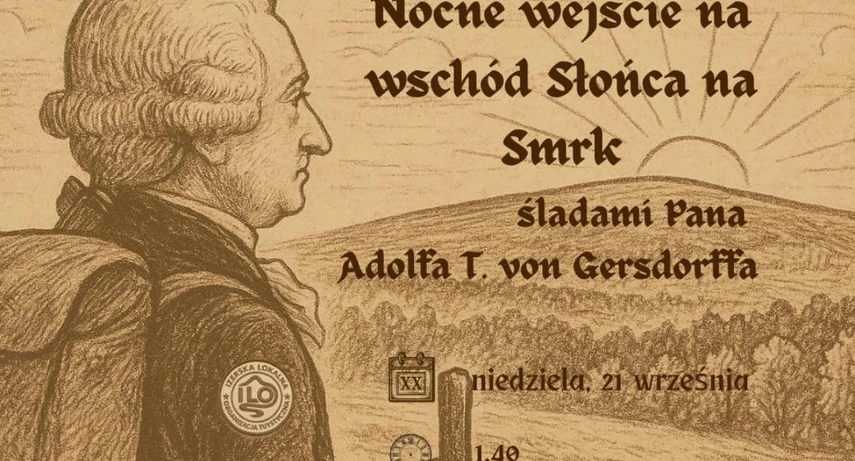 Turystyka, Wschód słońca Smrku nocna wędrówka śladami barona Gersdorffa - zdjęcie, fotografia