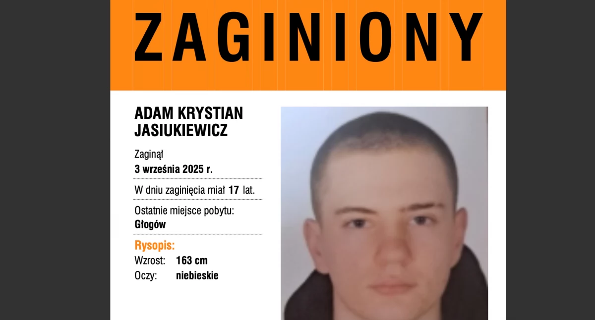 Zaginieni, Zaginął letni Krystian Jasiukiewicz Głogowa - zdjęcie, fotografia