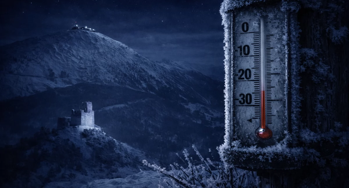 Ważne komunikaty, Silny mróz powiecie karkonoskim ostrzega przed nocnymi spadkami temperatur nawet –18°C - zdjęcie, fotografia