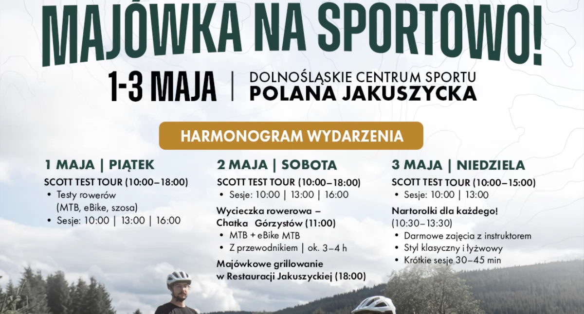 Zapowiedzi imprez, Majówka sportowo Dolnośląskim Centrum Sportu Polana Jakuszycka - zdjęcie, fotografia