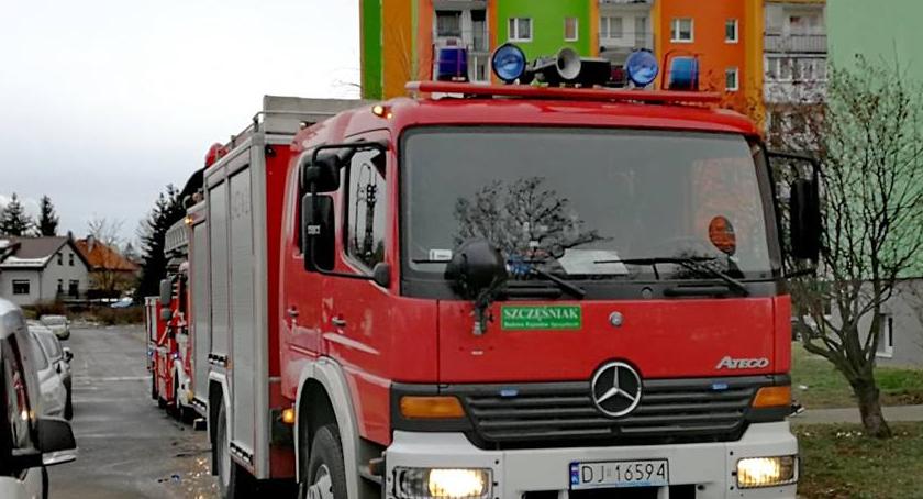 Interwencja straży pożarnej przy ulicy Działkowicza