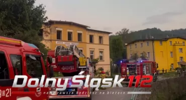 Pożar w opuszczonym budynku szkoły w Sobieszowie. Interweniowała straż pożarna