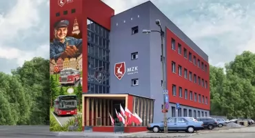Trwa tworzenie wielkiego muralu na budynku MZK Jelenia Góra