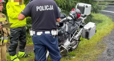 Wypadek motocyklisty w Jakuszycach. Policja apeluje o ostrożność przed weekendem